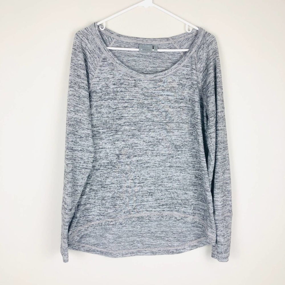 Athleta Heather Grey High Low Hem Sweatshirt M